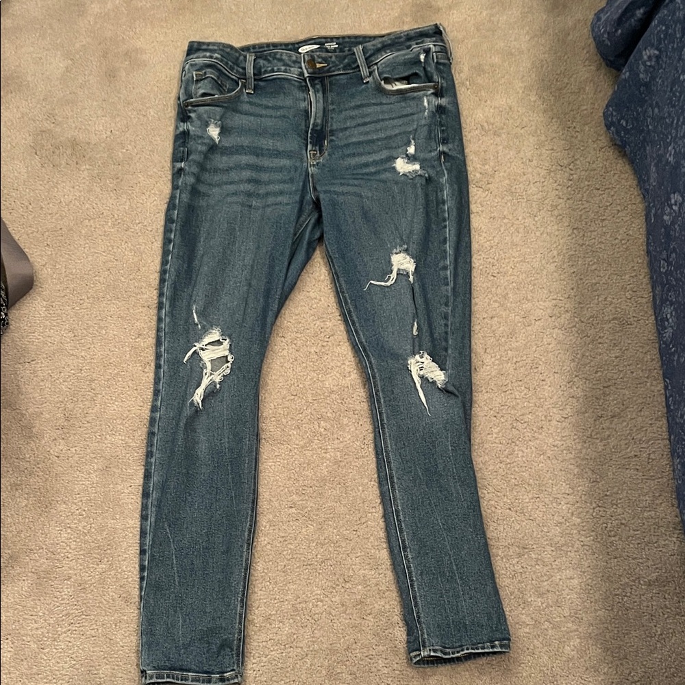Old Navy Distressed Skinny Jeans - Blue